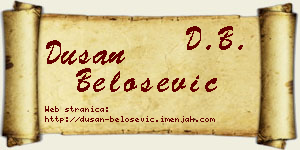 Dušan Belošević vizit kartica